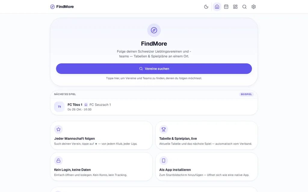 FindMore – Screenshot