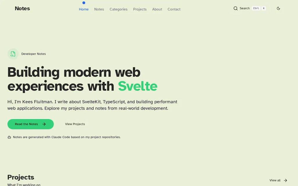 Notes – Screenshot